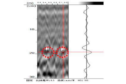 鉄筋探査波形