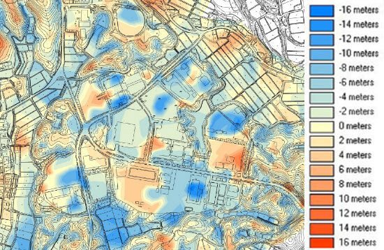 大規模盛土造成地基礎調査